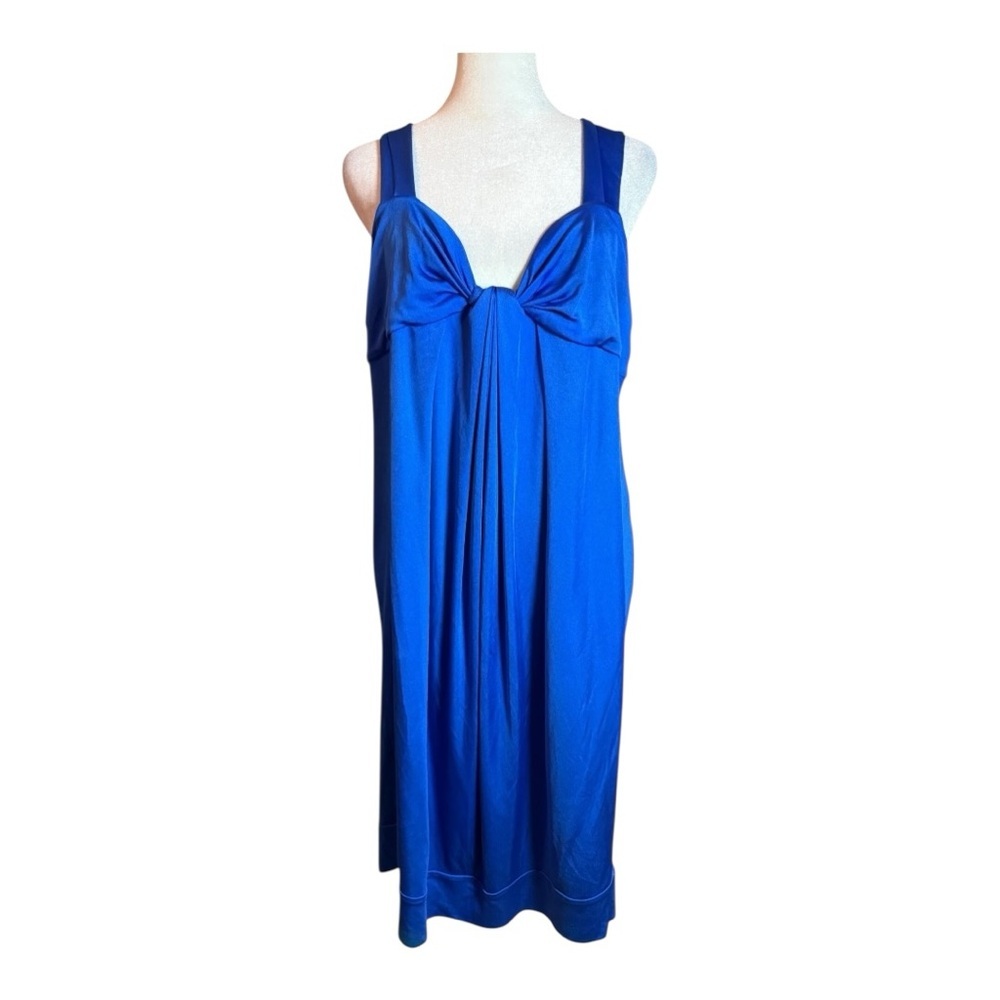 Diane Von Furstenberg Silk Blend Cocktail Dress Blue Size 12